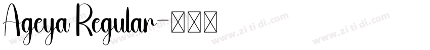 Ageya Regular字体转换
